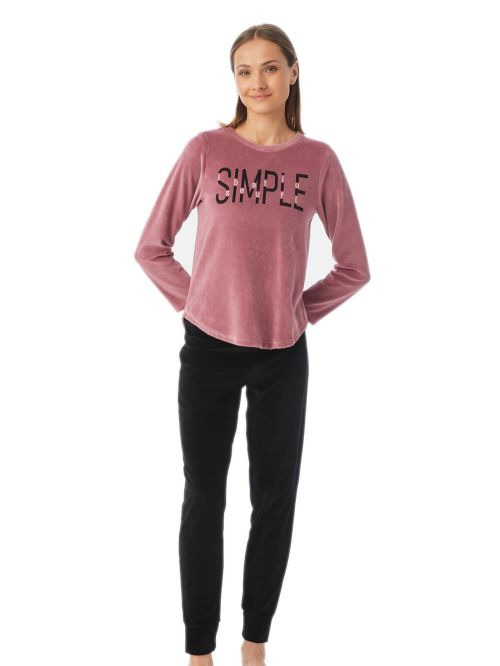 πυτζάμα γυναικεία minerva 52484-865 μπροστά