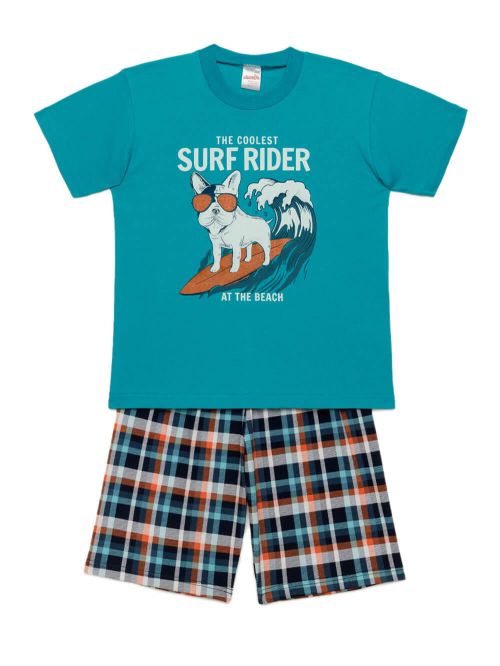 Παιδική Πυτζάμα MINERVA Dog Surfer - 100% Αγνό Βαμβάκι