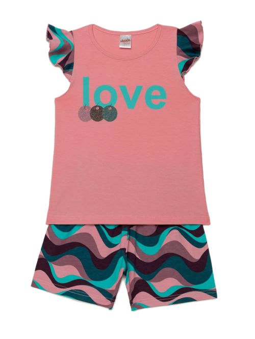 Εφηβική Πυτζάμα MINERVA Love- 100% Αγνό Βαμβάκι 