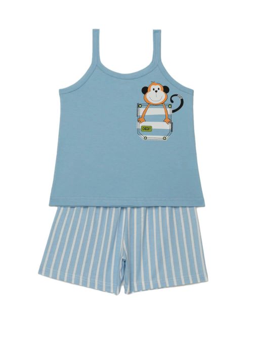 Παιδική Πυτζάμα MINERVA Stripes - 100% Αγνό Βαμβάκι