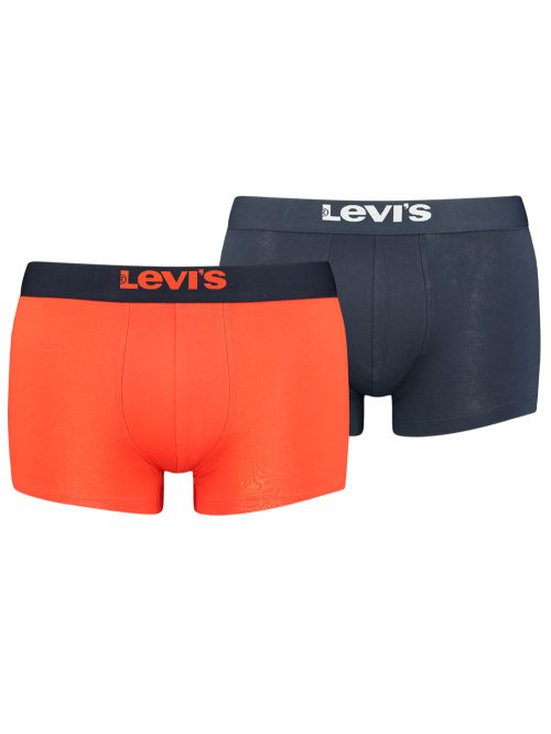 LEVI'S Boxer Trunk Hipster - Οργανικό ECO Βαμβάκι - Mandarin Red - Πακέτο με 2 