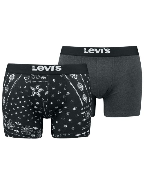 LEVI'S Boxer Brief Bandana - Οργανικό ECO Βαμβάκι - Black Combo - Πακέτο με 2