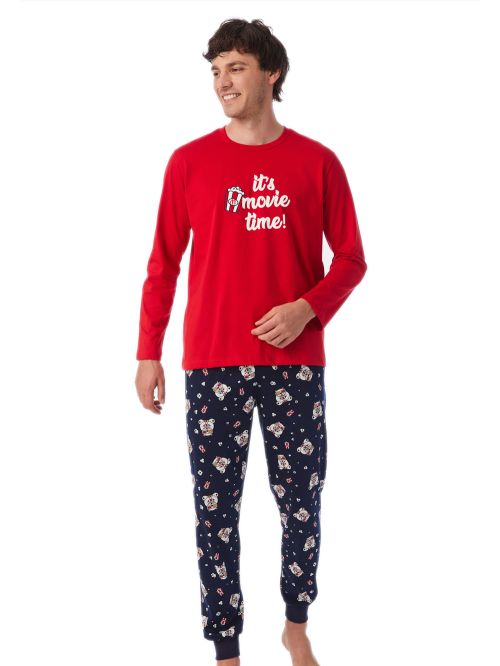 ανδρική πυτζάμα minerva 71103-018 μπροστά