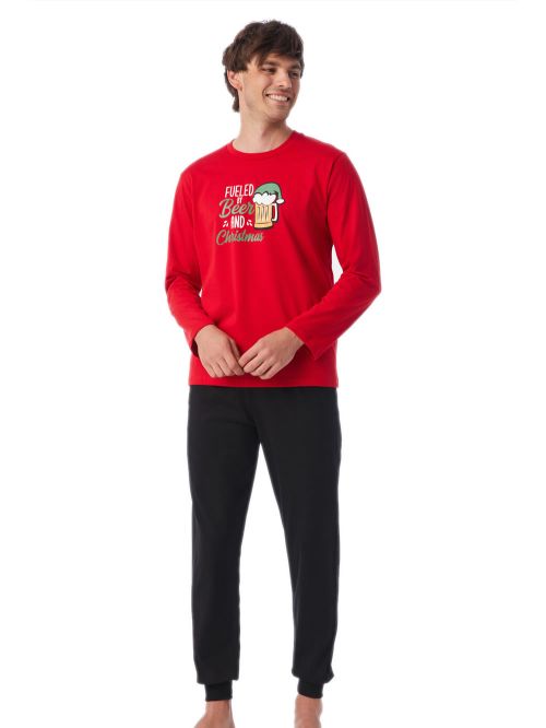 Ανδρική Πυτζάμα MINERVA X-mas Beer - 100% Βαμβάκι Interlock