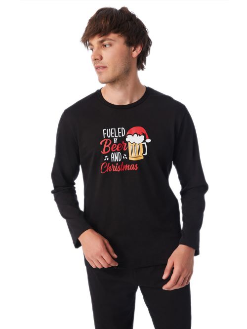 Ανδρική Πυτζάμα MINERVA X-mas Beer -100% Βαμβάκι Interlock