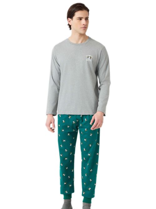 Ανδρική Πυτζάμα MINERVA Bulldog - 100% Βαμβάκι Interlock