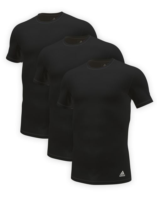ADIDAS Ανδρικά T-Shirt - Ελαστικό Βαμβάκι - Logo - Πακέτο με 3 