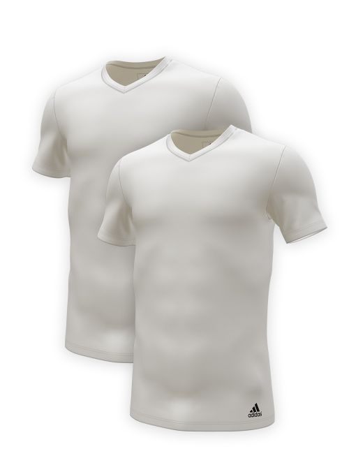 ADIDAS Ανδρικά T-Shirt - Ελαστικό Βαμβάκι -Logo - Πακέτο με 2 