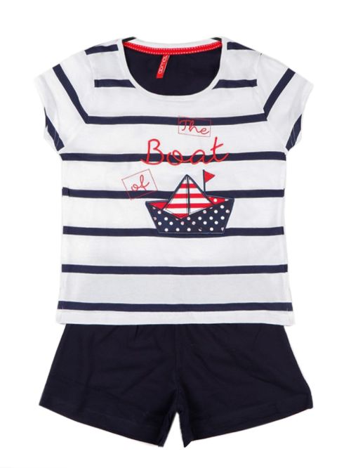Παιδική Πυτζάμα ADMAS Boat για κορίτσι - 100% Βαμβακερή 