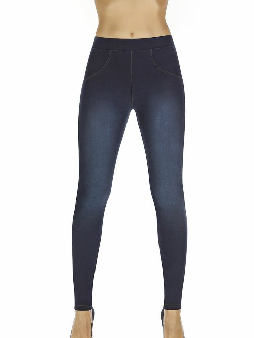 jean κολάν super push up bas bleu maddie σκούρο μπλε μπροστά