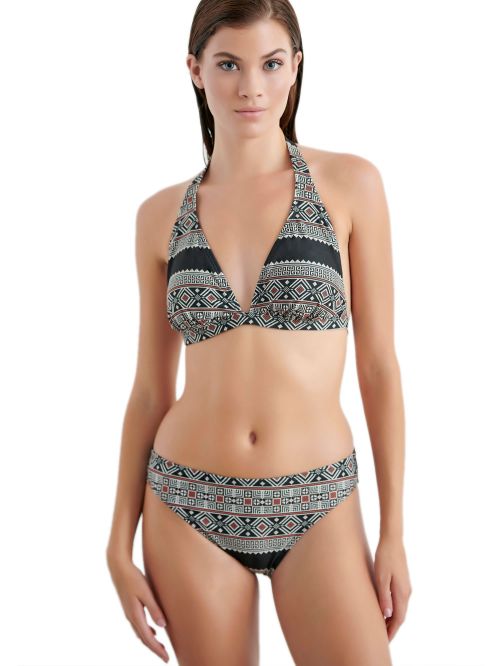 Μαγιό BLU4U Ethnic Σετ Μπικίνι Τρίγωνο & Σλιπ Κανονικό - Μεγάλο Στήθος