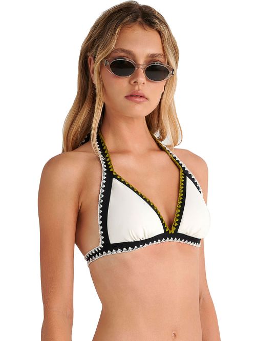 Μαγιό BLU4U Batik Solids Τρίγωνο - Ενίσχυση - Σχέδιο Κέντημα