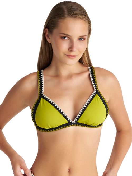 Μαγιό BLU4U Batik Solids Τρίγωνο - Ενίσχυση - Σχέδιο Κέντημα