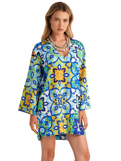 Beachwear BLU4U Blue Tiles Φόρεμα Θαλάσσης 