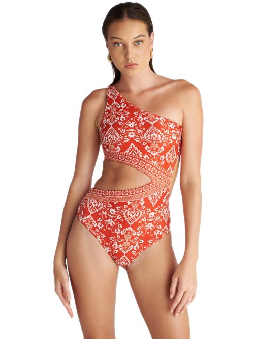 Μαγιό BLU4U Ολόσωμο Coral Damask - Αόρατη Ενίσχυση - Σλιπ Κανονικό