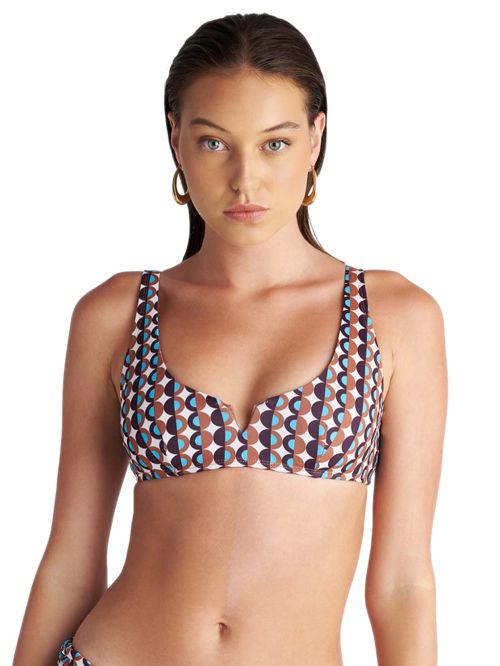 Μαγιό BLU4U Polca Borders Crop Top Μπουστάκι - Αόρατη Ενίσχυση