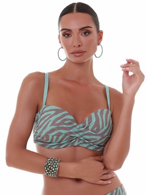 Μαγιό BLUEPOINT Candy Rush Strapless Μεγάλο Στήθος - Σταθερό Κράτημα - Lurex
