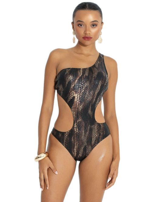 Μαγιό BLUEPOINT Croco Effect Ολόσωμο - Αόρατη Ενίσχυση  - Ανοίγματα