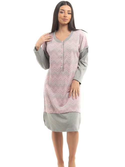 νυχτικό bonne nuit 9750 grey μπροστά