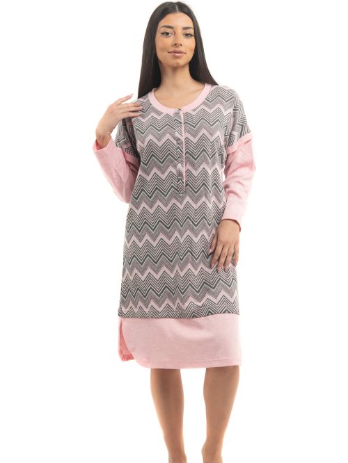 νυχτικό bonne nuit 9750 pink μπροστά