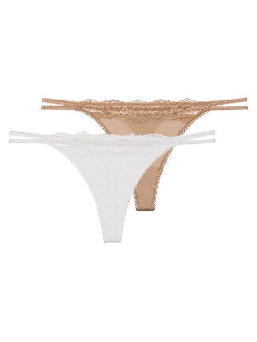 DORINA String Origins Shiny 1+1 ΔΩΡΟ - Σατινέ Ύφασμα & Δαντέλα