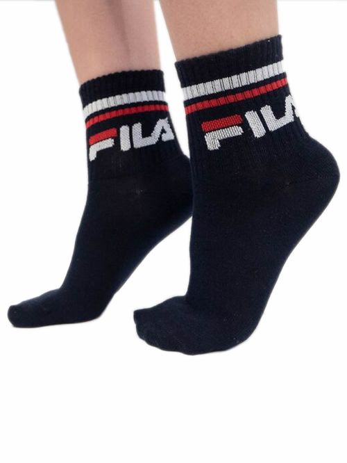 FILA Unisex Αθλητική Κάλτσα Ημίκοντη  - Ελαστικό Βαμβάκι - 3 Ζευγάρια