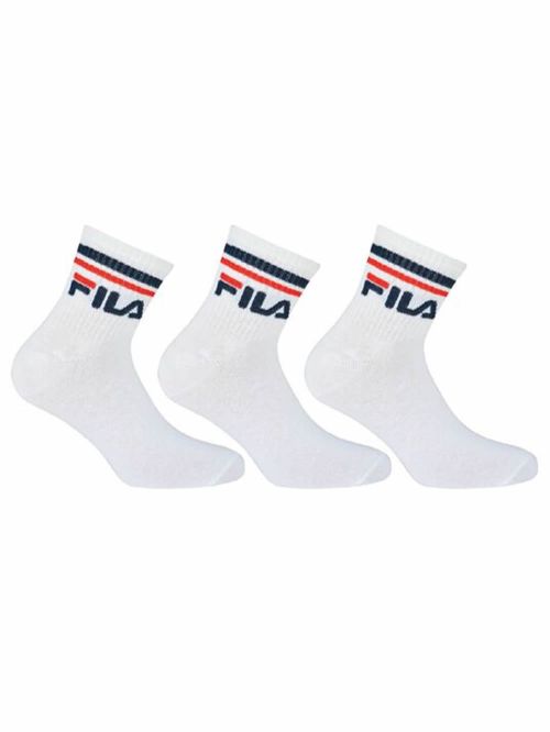 FILA Unisex Αθλητική Κάλτσα Ημίκοντη - Ελαστικό Βαμβάκι - 3 Ζευγάρια