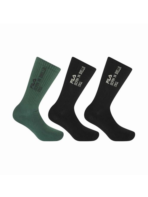 FILA Ανδρική Αθλητική Κάλτσα Κανονική - Ελαστικό Βαμβάκι - 3 Ζευγάρια