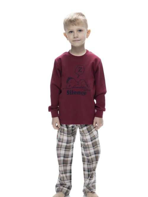 εφηβική πυτζάμα galaxy 132-23 bordeaux μπροστά