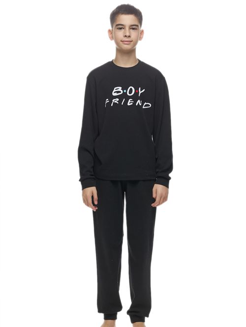 Παιδική Εφηβική Πυτζάμα GALAXY για Αγόρι Boyfriend FAMILY - 100% Βαμβακερή 