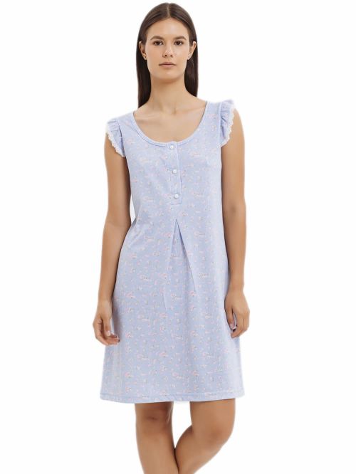 Νυχτικό ΓΙΩΤΑ Homewear Flowers - 100% Βαμβακερό - Νέα Μαμά