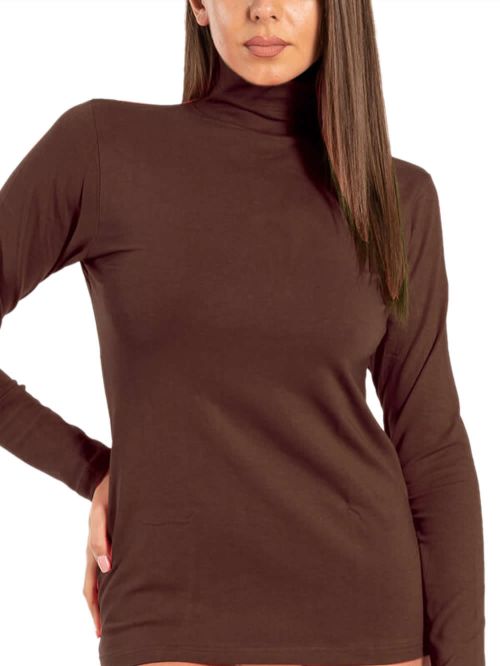 GKapetanis Ζιβάγκο Μακρύ Μανίκι - Modal & Βαμβάκι - Απαλό & Ζεστό-Brown-S