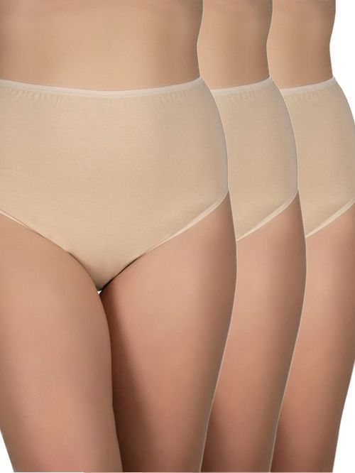 GKAPETANIS Σλιπ 3/4 Midi Ψηλό & Φαρδύ - Plus Size - Ελαστικό Βαμβάκι - 3 Τεμάχια - Καλοκαίρι 2021-3XL-Beige