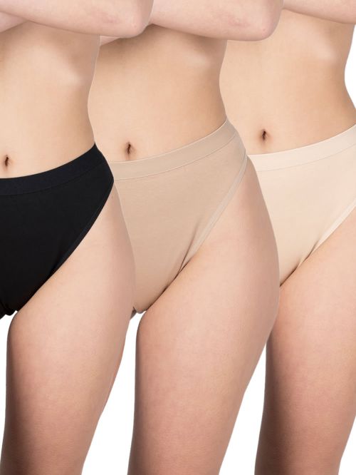 Σλιπ Bikini Κανονικό GKAPETANIS Allday - Φαρδύ Ψηλό - Ελαστικό Βαμβάκι - 3 Τεμάχια