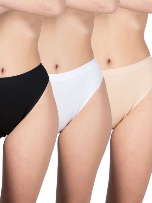 Σλιπ Bikini Κανονικό GKAPETANIS Allday - Φαρδύ & Ψηλό - Ελαστικό Βαμβάκι - 3 Τεμάχια