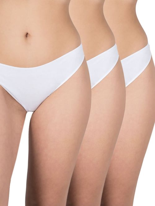 GKAPETANIS Brazilian Slip - Απαλό Bamboo - 3 Τεμάχια - Καλοκαίρι 2022-S-White