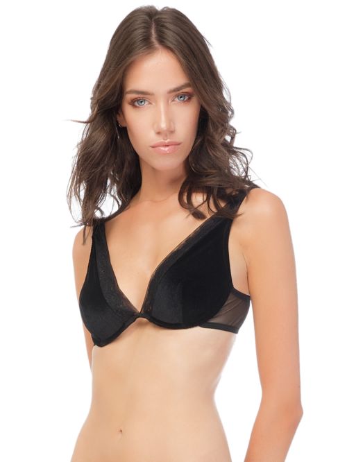 Σουτιέν GOSSIP BIJOUX - Ενίσχυση & Μπανέλα - Βελούδο & Διαφάνεια 