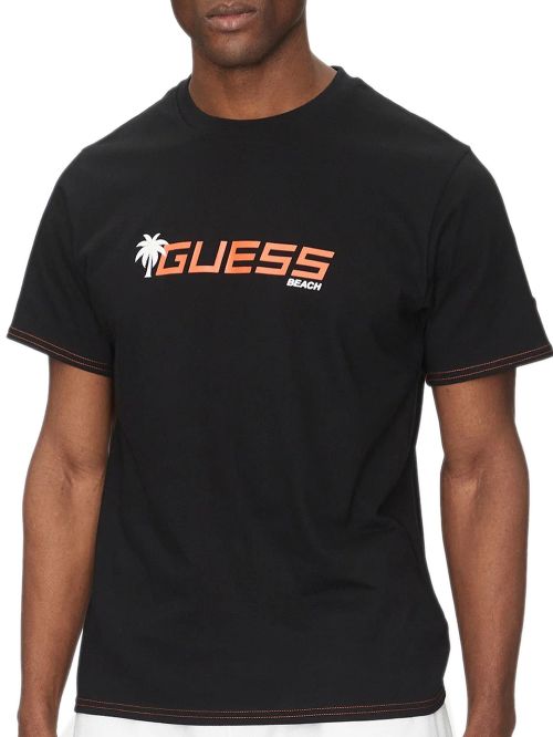 GUESS Ανδρικό T-Shirt Outwear Beach - Logo - 100% Βαμβακερό Eco