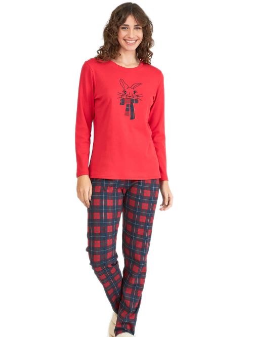 Γυναικεία Πυτζάμα HARMONY - 100% Βαμβακερή - Καρό Σχέδιο