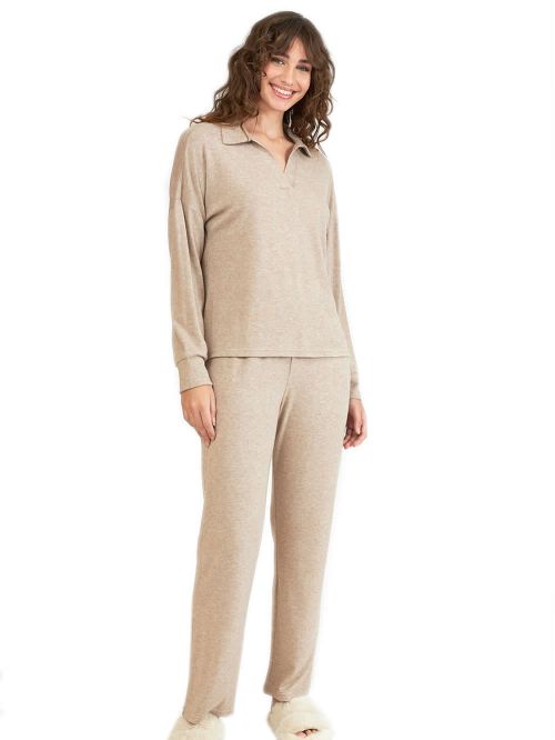 Γυναικεία Πυτζάμα HARMONY - Πλεκτό Σχέδιο - Ζεστό & Απαλό