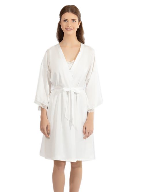 Ρόμπα HARMONY - Απαλό Σατέν & Δαντέλα - Νυφική Πρόταση