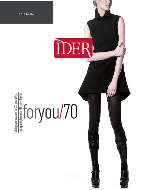 Καλσόν IDER FORYOU 70 Den- Aδιάφανο Opaque Πολυτελείας - 3D Μικροϊνες - Βελούδινη Αίσθηση 