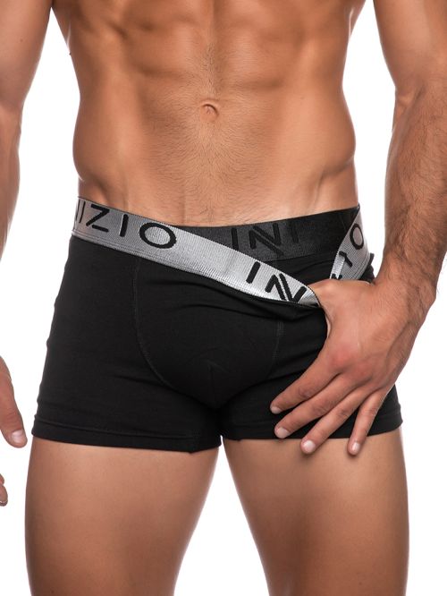 INIZIO Boxer - Black/Silver - Ελαστικό Βαμβάκι - Πακέτο με 2 