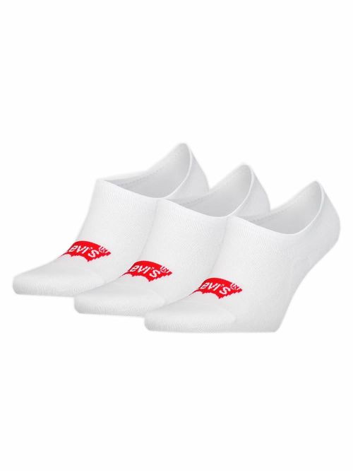 LEVI'S Ανδρικό Σοσόνι Batwing Logo - White - Οργανικό ECO Βαμβάκι - 3 Ζευγάρια