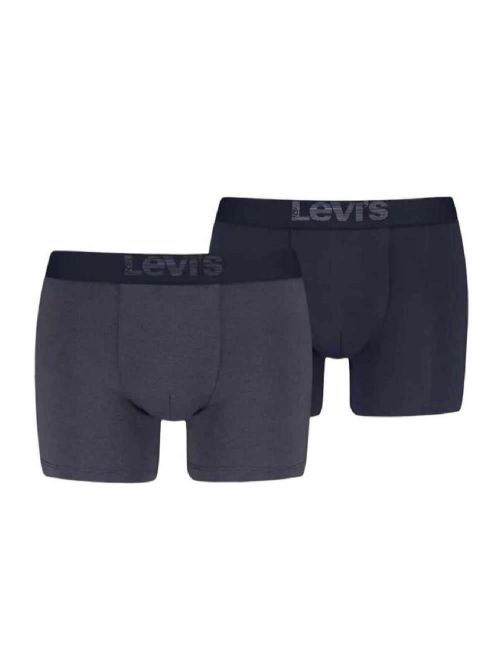 LEVIS Optical Illusion Boxer Brief - Οργανικό Eco Βαμβάκι - Blue/Brown - Πακέτο με 2