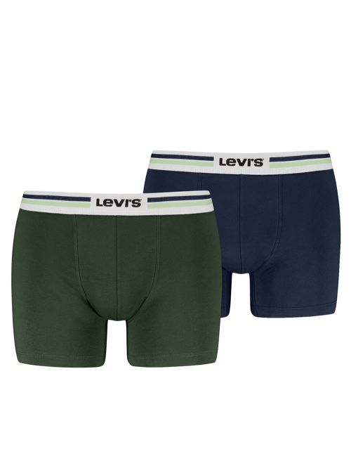 LEVIS Boxer Brief Sportswear - Eco Οργανικό Βαμβάκι - Green/Navy - Πακέτο με 2