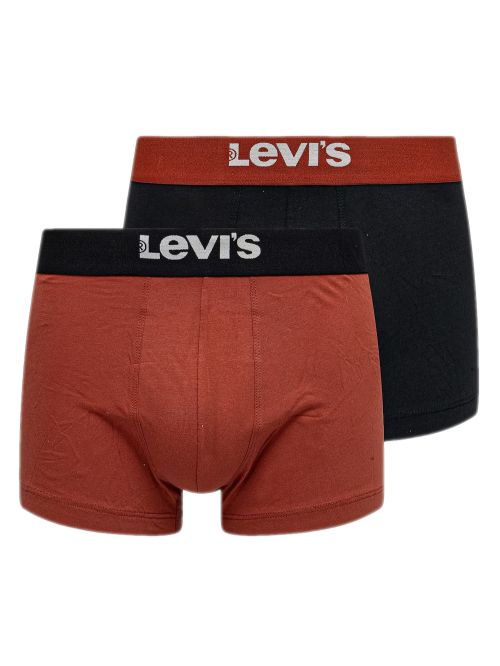 LEVIS Boxer Trunk Hipster - Οργανικό ECO Βαμβάκι - Red/Black - Πακέτο με 2
