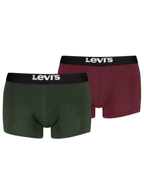 LEVIS Boxer Trunk Hipster - Οργανικό ECO Βαμβάκι - Green/Red - Πακέτο με 2