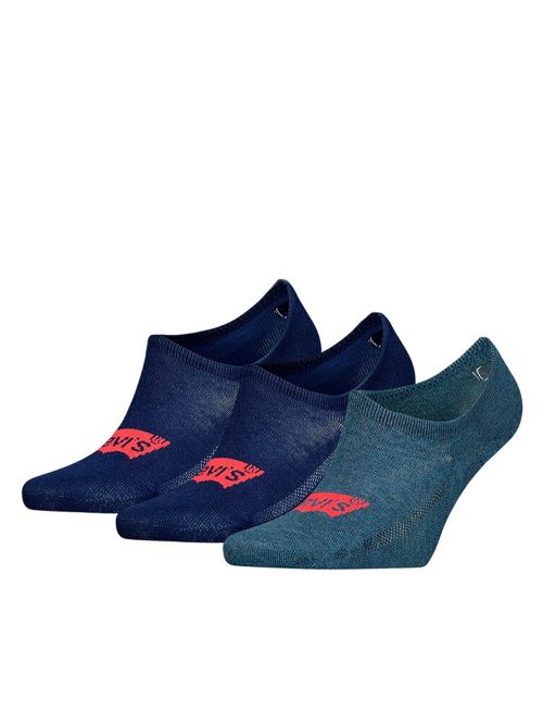 LEVIS Ανδρικό Σοσόνι Σουμπά Batwing Logo - Denim - Οργανικό ECO Βαμβάκι - 3 Ζευγάρια