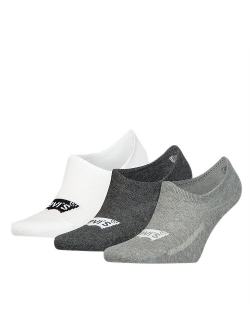 LEVIS Ανδρικό Σοσόνι Batwing Logo - Grey Combo - Οργανικό ECO Βαμβάκι - 3 Ζευγάρια